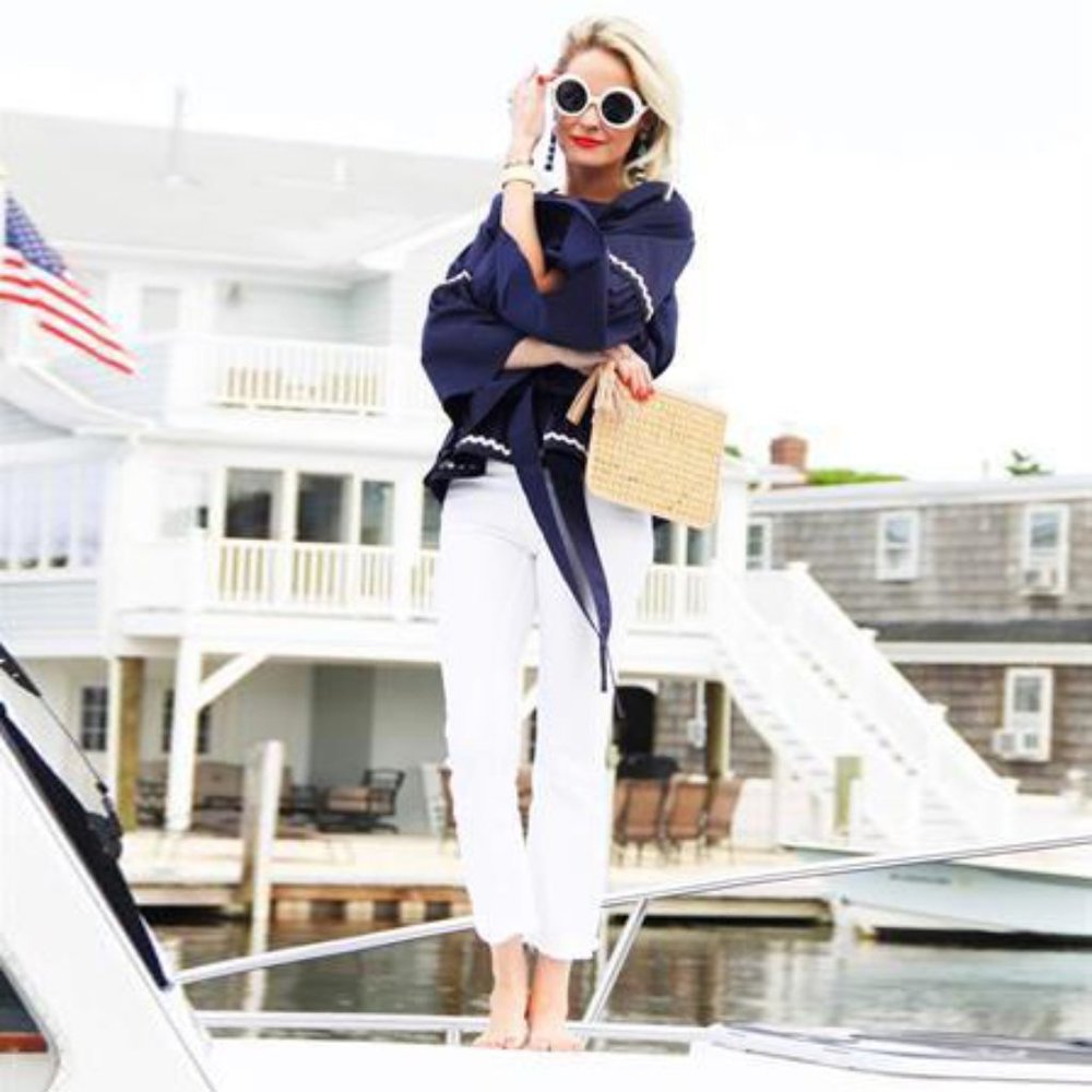 VINEYARD VINES Ric Rac Bell Sleeve Top small